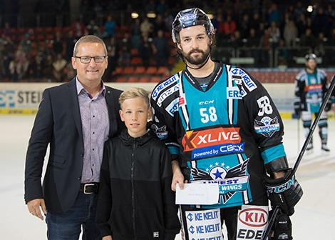 Spieler des Abends EHC Liwest Black Wings Linz vs Dornbirn Bulldogs