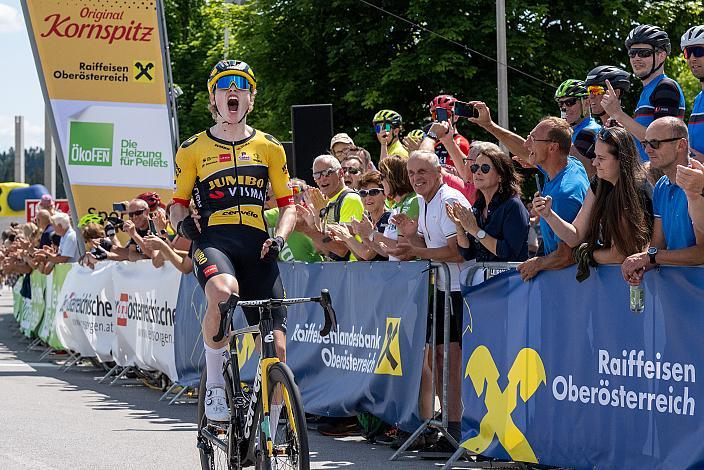 Der Etappensieger in Niederkappel Per Strand Hagenes (NOR, Jumbo-Visma Development Team), Firma Ökofen, Eferding - Niederkappel Ökofen,  Int. Raiffeisen Oberösterreich Rundfahrt UCI Kat. 2.2