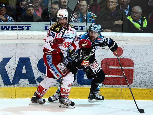 Curtis Murphy (Liwest Black Wings Linz) und John Lammers (EC KAC), EHC Liwest Black Wings Linz vs EC KAC, Play-Offs, Semifinale 