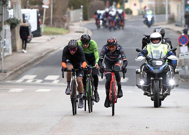 Birmin Benz (GER,  rad-net Rose Team), Jonas Rapp (GER, Hrinkow Advarics Cycleang), Florian Lipowitz (GER, Tirol KTM Cycling Team) ,  Herren Elite, U23, Radliga, 60. Radsaison-Eröffnungsrennen Leonding, Oberösterreich