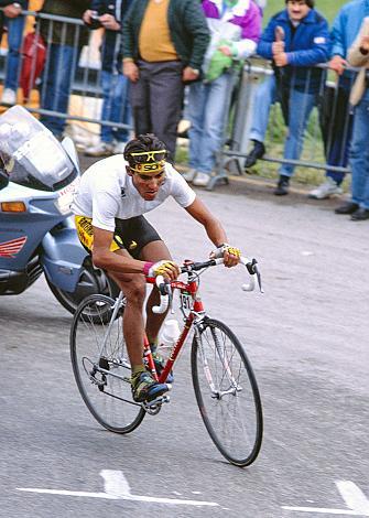 Leonardo Sierra (VEN, ZG Mobili-Selle Italia) am Monte Bodone,14. Etappe, Corvara to Monte Bondone