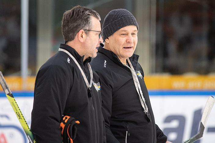 Assistent Coach Mark Szücs (Steinbach Black Wings Linz), Head Coach Raimo Summanen (Steinbach Black Wings Linz) Steinbach Black Wings Linz 