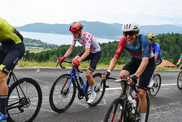 Im Bergtrikot Michael Hettegger (AUT, Öberösterreich) 3. Etappe,  51. Int. Oberösterreich Junioren Rundfahrt, Bad Wimsbach - Strass im Attergau