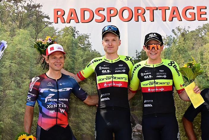 2. Platz Sebastian Schönberger (AUT, Team Felt - Felbermayr), Sieger in Wieselburg Colin Chris Stüssi (SUI, Team Vorarlberg). 3. Platz Felix Stehli (SUI, Team Vorarlberg)  52. Erlauftaler Radsporttage Herren, Road Cycling League Austria