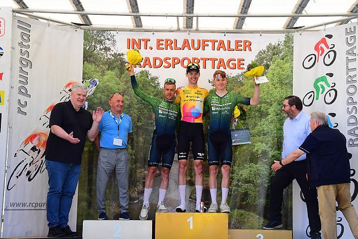 Podest Herren 2. Platz Riccardo Zoidl (AUT, Hrinkow Advarics), Sieger Philipp Hofbauer (AUT, Team Vorarlberg), 3. Platz Valentin Poschacher (AUT, Hrinkow Advarics),  Herren Elite, U23, Road Cycling League Austria