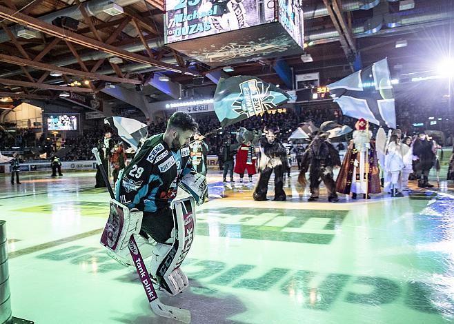Tormann Michael Ouzas (EHC Liwest Black Wings Linz) EHC Liwest Black Wings Linz vs HCB Suedtirol Alperia