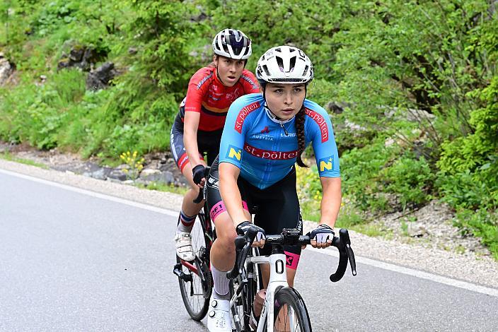 Elisa Winter (AUT, Union Raiffeisen Radteam Tirol) im Trikot der Besten Österreicherin 02.06.2024. 4. Etappe, Waidhofen an der Ybbs. - Hochkar,  Sportland NOE WOMENS  KIDS Tour