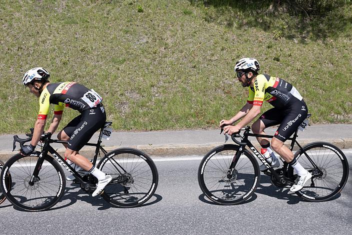 Lukas Rüegg (SUI, Team Vorarlberg Santic), Alexis Guerin (FRA, Team Vorarlberg)  Herren Elite, U23, Radliga, GP Vorarlberg, Nenzing