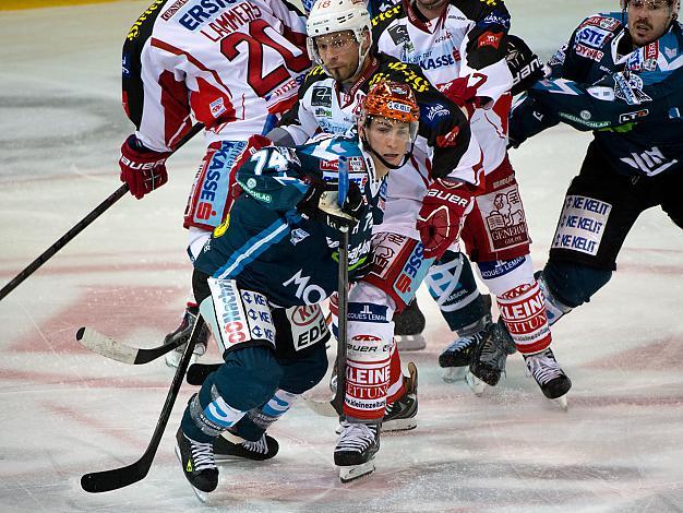 Daniel Oberkofler, Linz und Thomas Koch, KAC, EHC Liwest Black Wings Linz vs EC KAC