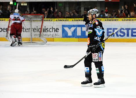 Brad Purdie, Siegtorschuetze gegen den KAC, Liwest Black Wings Linz vs. EC KAC