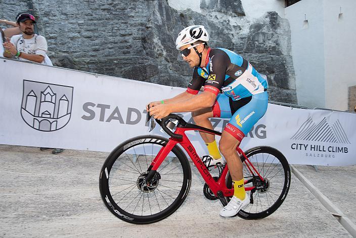 Sieger Daniel Federspiel (AUT, Team Felbermayr Simplon Wels) City Hill Climb Salzburg, Festung Hohensalzburg, Radsport, Bergrennen