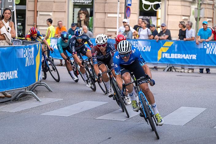 Gregor Mühlberger (AUT, Movistar Team), Sieger des Kriteriums Riccardo Zoidl (AUT, Team Felt - Felbermayr) 25. Welser Innestadt Kriterium 