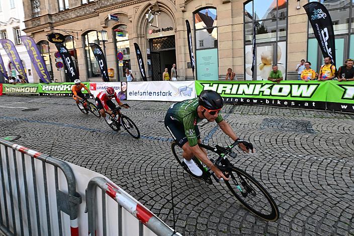 Die Ausreisser mit Sieger Loic Bettendorff (LUX, Hrinkow Advarics), , 2. Matthias Gusner (AUT, WSA KTM Graz), 3. Josef Dirnbauer (AUT, Cycling Team Schwingshandl),
 27. Int. ASVÖ - HRINKOW City Kriterium Steyr, Herren Elite, ÖRV, Radsport, Mountainbike, ELITE Rennrad