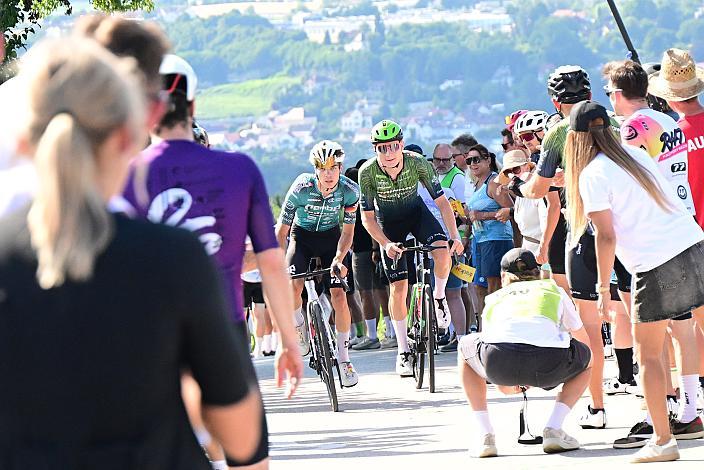 Valentin Poschacher (AUT, Hrinkow Advarics), Mauro Brenner (GER, Rembe - rad-net), Porscheberg 4. Etappe von Steyr nach Steyr, 170,5km, Tour of Austria