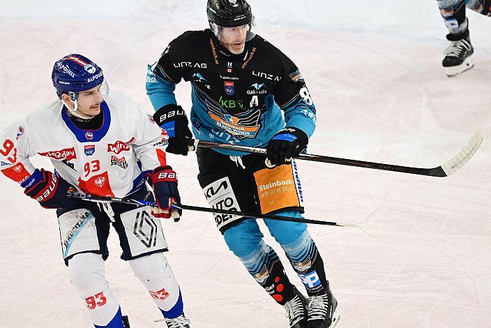 Troy Lajeunesse (HC TIWAG Innsbruck - Die Haie), Sean Collins (Steinbach Black Wings Linz), 33. Runde ICE, Steinbach Black Wings Linz vs HC Innsbruck, Linz AG Eisarena 
