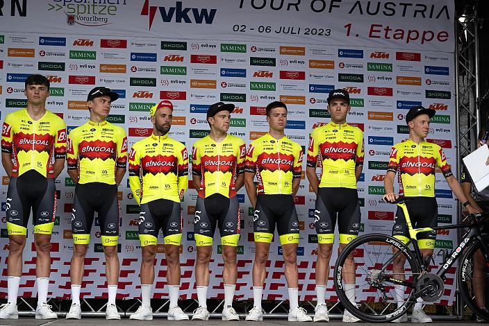 Team Bingoal WB (BEL) 72. Tour of Austria, Präsentation der Teams, Dornbirn