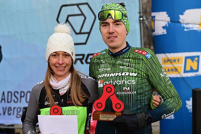 Cup Gesamtsieger Silke Mair (AUT, URC Ried 2 Rad Ginzinger) , Jakob Reiter (AUT, Hrinkow Advarics), Cyclo Cross, ÖSTM/ÖM Querfeldein, Ciclo Cross, Cycling Austria, Maria Enzersdorf, NÖ