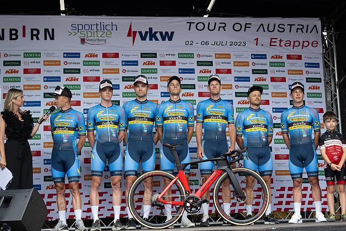 Team Felbermayr Simplon Wels , Riccardo Zoidl (AUT, Team Felbermayr Simplon Wels) 72. Tour of Austria, Präsentation der Teams, Dornbirn