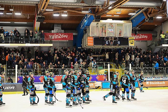 Endstand 6  zu 9, Win2Day ICE Hockey League,  1. Viertelfinale, Steinbach Black Wings Linz vs Moser Medical Graz 99ers,  Linz AG Eisarena 