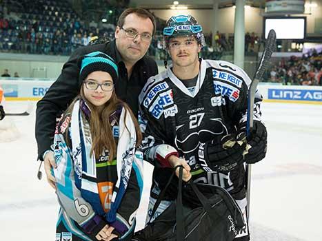 Spielerdes Abends Bernhard Fechtig, Linz  EHC Liwest Black Wings Linz vs Moser Medical Graz 99ers