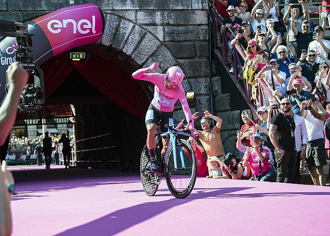 Richard Carapaz (ECU, Movistar Team) Girosieger 2019, Giro d Italia, Radsport, 102. Giro d Italia - 21. Etappe Zeitfahren