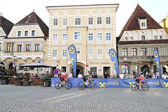 Die Ausreisser mit Sieger Loic Bettendorff (LUX, Hrinkow Advarics), , 2. Matthias Gusner (AUT, WSA KTM Graz), 3. Josef Dirnbauer (AUT, Cycling Team Schwingshandl),
 27. Int. ASVÖ - HRINKOW City Kriterium Steyr, Herren Elite, ÖRV, Radsport, Mountainbike, ELITE Rennrad