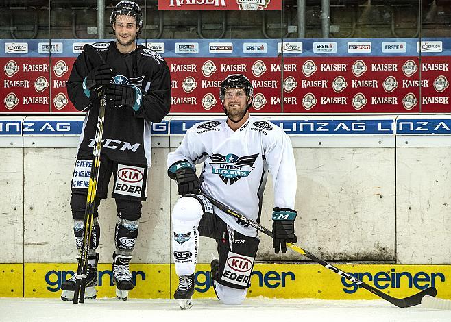  v.l. Julian Pusnik (EHC Liwest Black Wings Linz), Justin Florek (EHC Liwest Black Wings Linz)EHC Liwest Black Wings Linz