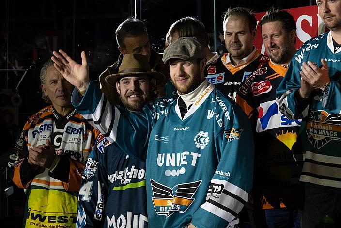 Kevin Moderer (Black Wings Legende),  Steinbach Black Wings Linz vs EC ID Wärmepumpen VSV, 47. Runde, Retro Night, ICE Hockey League, Steinbach Black Wings Linz, Linz AG Eisarena 