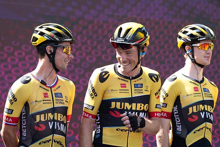 Primoz Roglic (SLO, Team Jumbo-Visma) , Rohan Dennis (AUS, Team Jumbo-Visma) , 106. Giro d Italia, Stage 19, Longarone  - Tre Cime de Lavaredo 183km
