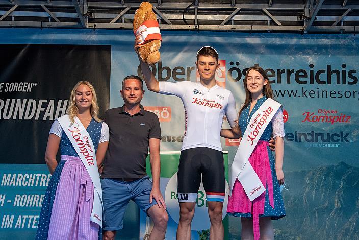 Im Weißen Trikot des besten Nachwuchsfahrers Niels Michotte (LUX, Team Luxemburg)  46. Int. Keine Sorgen,  Junioren Rundfahrt UCI Kat. MJ 2.1, 2. Etappe Rohrbach - Rohrbach