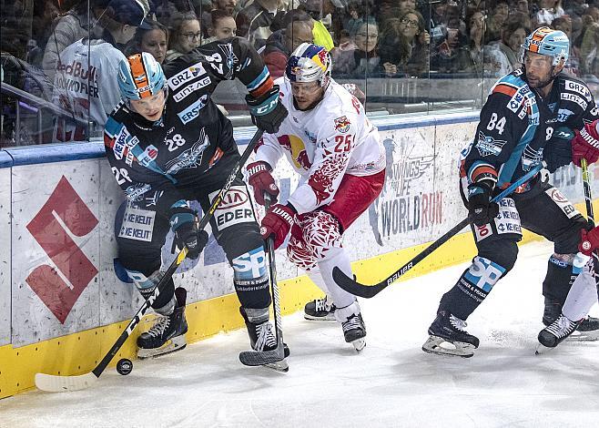 Mark McNeill (EHC Liwest Black Wings Linz), Derek Joslin (EC Red Bull Salzburg), Dragan Umicevic (EHC Liwest Black Wings Linz), Red Bull Salzburg vs EHC Liwest Black Wings Linz 