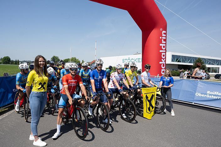 v.l.  Daniel Federspiel (AUT, Team Felbermayr Simplon Wels), Daan Soete (BEL, Team Deschacht - Group Hens - Containers Maes), Victor van de Putte (BEL, Team Deschacht - Group Hens - Containers Maes), Daan Soete (BEL, Team Deschacht - Group Hens - Containers Maes), Alberto Bruttomesso (ITA, Cycling Team Friuli ASD) 1. Etappe Eferding - Geinberg, Int. Raiffeisen Oberösterreich Rundfahrt UCI Kat. 2.2