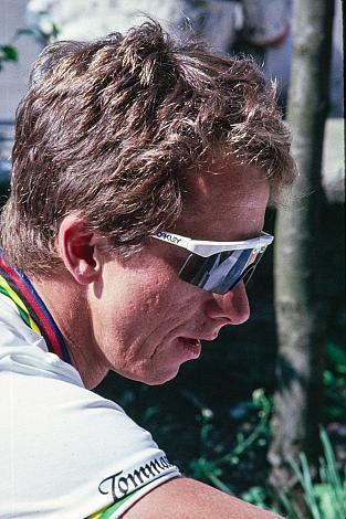 Greg Lemond (USA, Team Z) am Start in Velden,15. Etappe, Velden (AUT) nach Toblach, Dobbiaco (ITA)