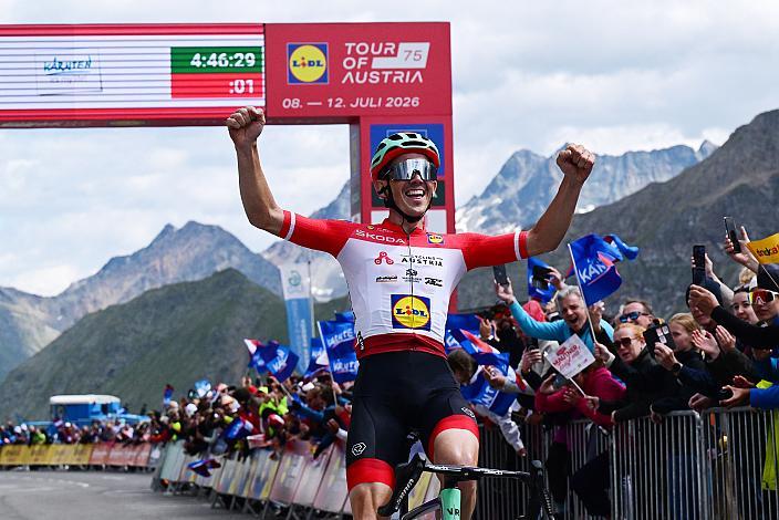 Etappensieger Gregor Mühlberger (AUT, Austria), 2. Etappe von Bad Kleinkircheim auf den Großglockner, 188km, Tour of Austria