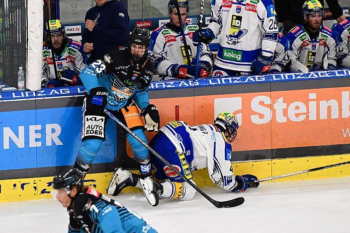 Patrick Söllinger (Steinbach Black Wings Linz), Paul Sintschnig (EC iDM Wärmepumpen VSV) 5. Runde ICE, Steinbach Black Wings Linz vs EC VSV , Linz AG Eisarena 