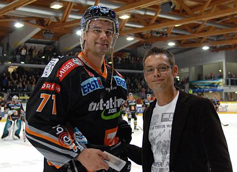Spieler des Abends Pat Leahy, Liwest Black Wings Linz.