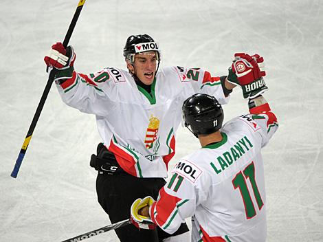 #20 Istvan Sofron und Balazs Ladany, Team Ungarn feiern.