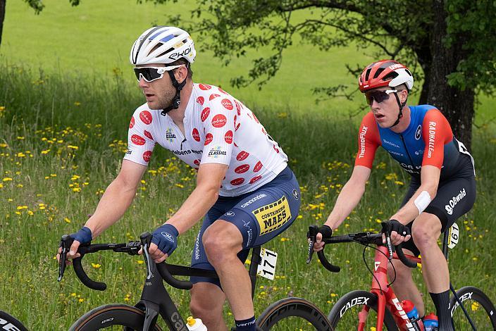 Im Bergtrikot Daan Soete (BEL, Team Deschacht - Group Hens - Containers Maes), Moritz Czasa (Rad-Net Osswald), 3. Etappe St.Florian/Asten  - Hinterstoder, Int. Raiffeisen Oberösterreich Rundfahrt UCI Kat. 2.2