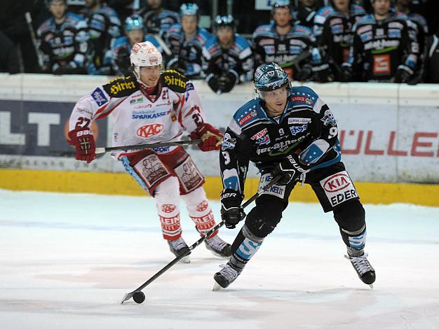 Danny Irmen (Liwest Black Wings Linz) und (EC KAC), EHC Liwest Black Wings Linz vs EC KAC, Play-Offs, Semifinale 