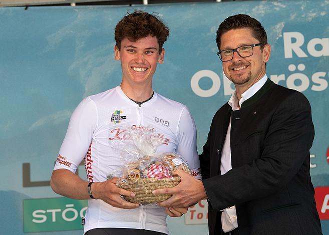 Felix Engelhardt (GER, Tirol KTM Cycling Team) im Trikot des Besten Nachwuchsfahrers, 3. Etappe Traun - Hinterstoder, Int. Raiffeisen Oberösterreich Rundfahrt UCI Kat. 2.2