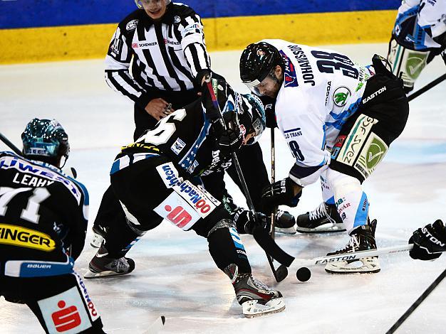 #26 Rob Hisey, Linz und #38 Eric Johansson, Szekesfehervar, EHC Liwest Black Wings Linz vs SAPA Fehervar AV19