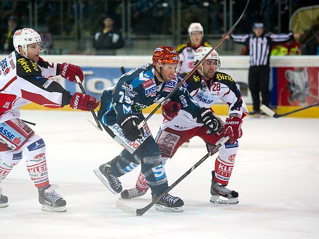 Gregor Baumgartner, Linz und Michael Schumnig, KAC, EHC Liwest Black Wings Linz vs EC KAC