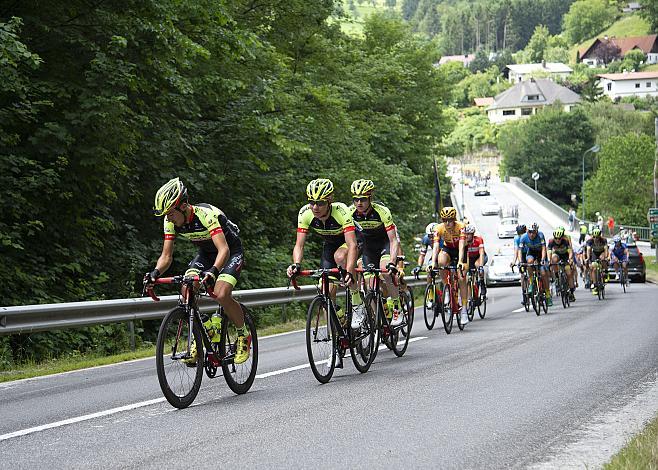 Das Feld bei Aschach an der Steyr, 3. Etappe Traun - Ternberg, Radsport 10. Int. OOE Rundfahrt  