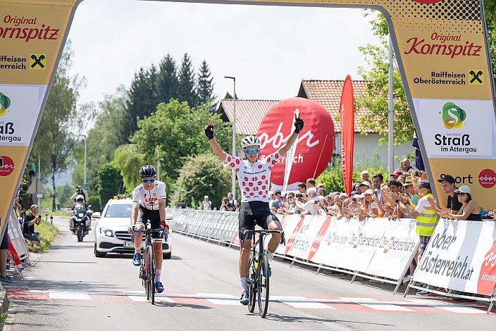 Etappensieger im Bergtrikot Artem Shmidt (USA, Cannibal Team), 2. Platz Andrew August (USA, LUX/CTS p7B Specialized), Bad Wimsbach - Strass im Attergau, Int. "Keine Sorgen" Junioren Rundfahrt UCI Kat. 2.1 MJ