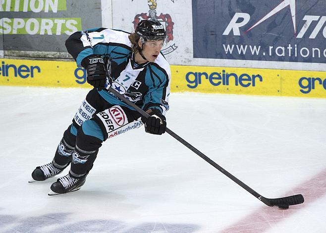 Brian Lebler (EHC Liwest Black Wings Linz) Eishockey Testspiel, EHC Liwest Black Wings - CEZ Motor Ceske Budejovice