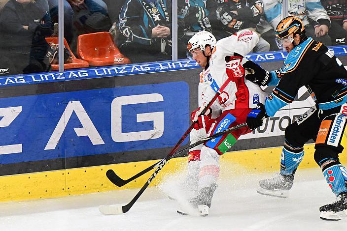 Greg Moro (Steinbach Black Wings Linz) Win2Day ICE Hockey League,  Steinbach Black Wings Linz vs EC KAC,  Linz AG Eisarena 