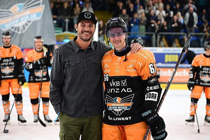 Spieler des Abends Stefan Gaffal (Steinbach Black Wings Linz), 7. Runde ICE, Steinbach Black Wings Linz vs Moser Medical Graz 99ers, Linz AG Eisarena 