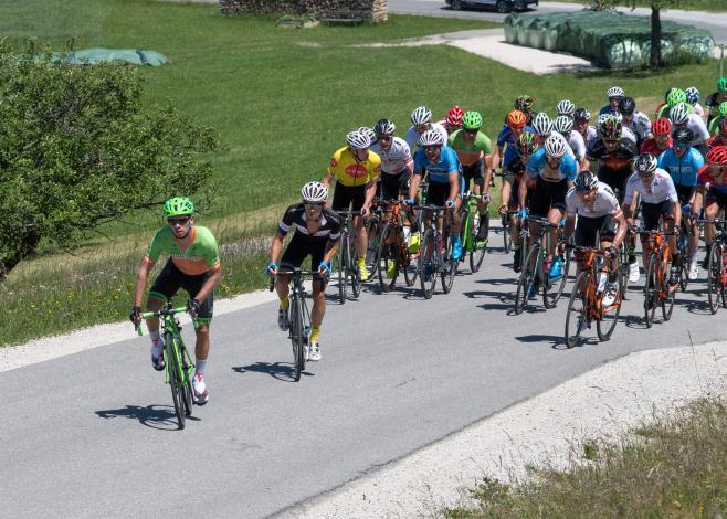  Christian Mager (GER, Hrinkow Advarics Cycleang Team) attakiert nach Oberschlierbach