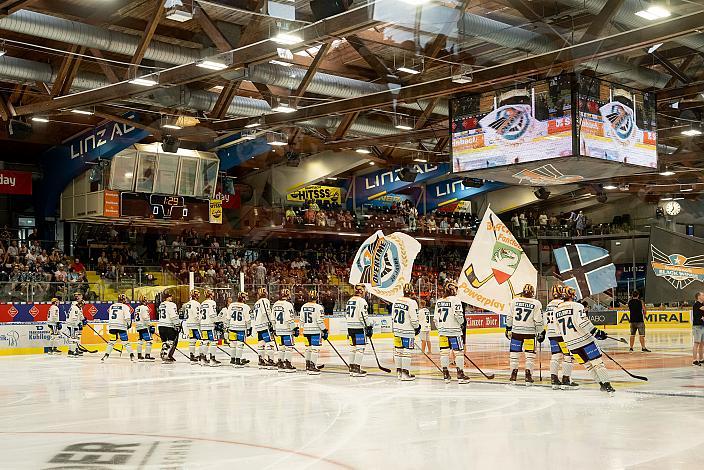 Das Team der Steinbach Black Wings Linz Testspiel, Steinbach Black Wings Linz vs Kassel Huskies , Linz AG Eisarena