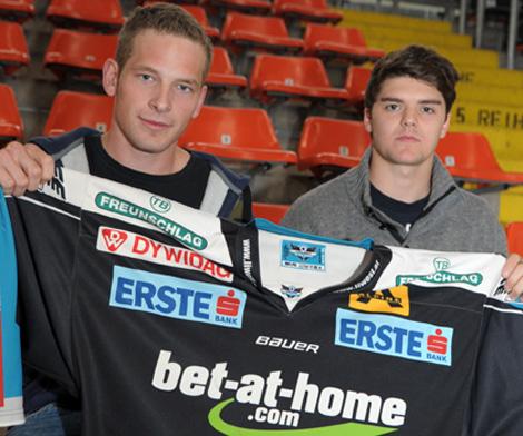 links: Kevin Macierzynski und Bernhard Fechtig neu im Kader der Linzer Black Wings 